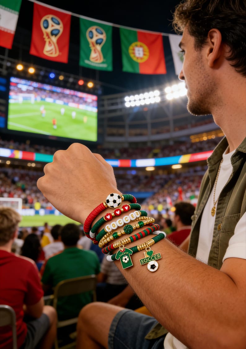 FIFA World Cup 2026 Charm Bracelets,Perfect Gift for Sports Fans