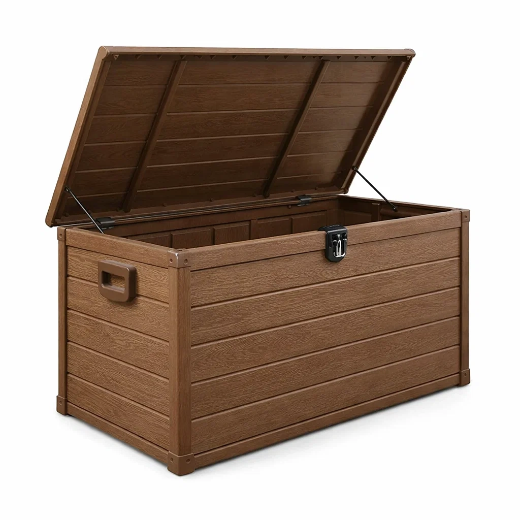 Contenitore Grande in Plastica Marrone 120x56x63 cm-COZYSERENITYHOME