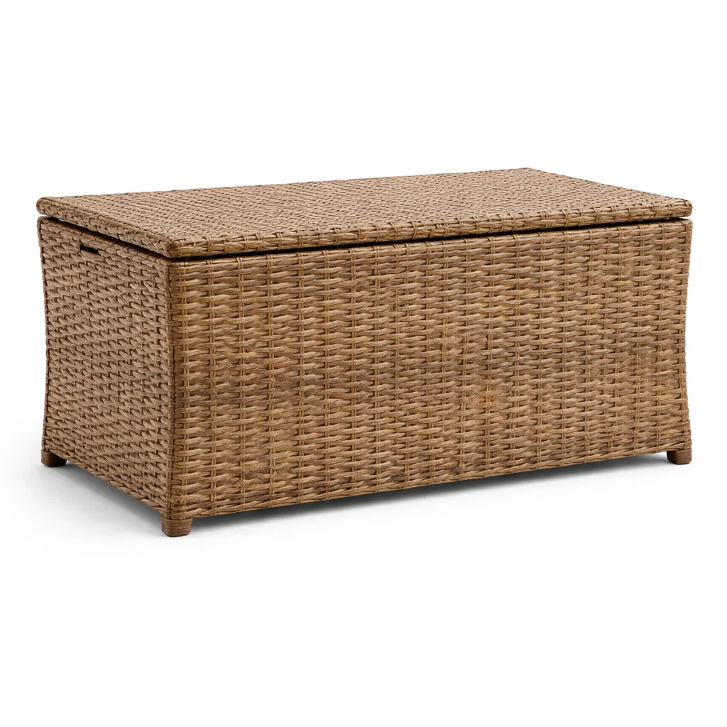 Contenitore in Rattan Sintetico Marrone 120x50x60 cm-COZYSERENITYHOME