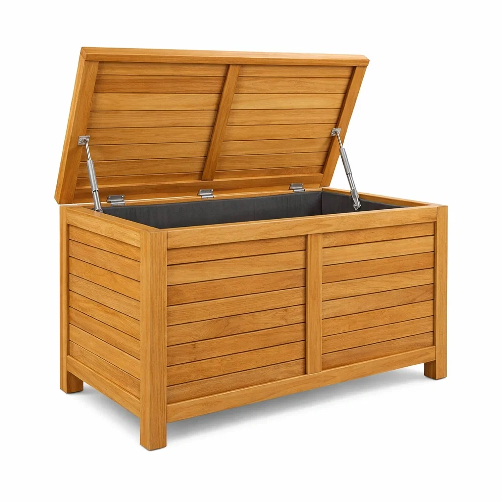 Contenitore in Legno di Larice per Esterno 120x50x58 cm-COZYSERENITYHOME