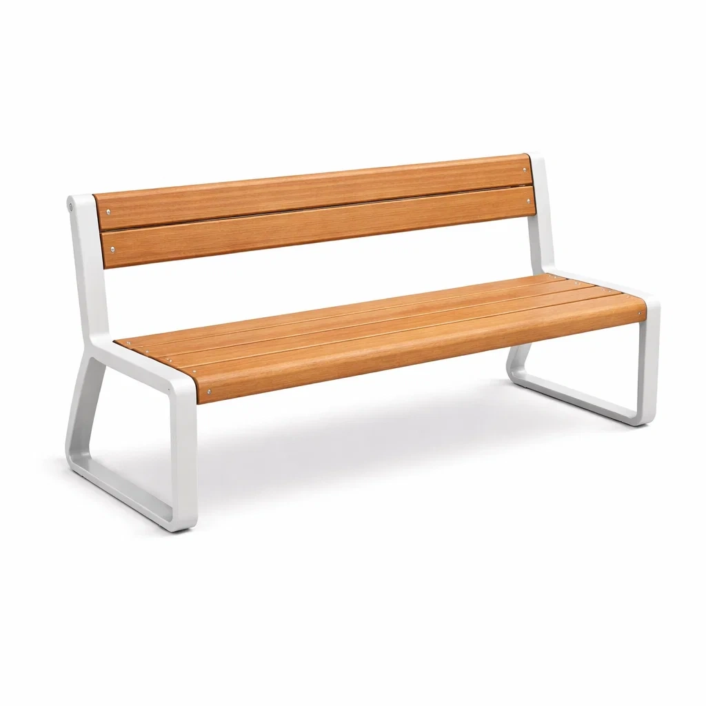 Panchina da Esterno in Legno e Acciaio 180x55x80 cm-COZYSERENITYHOME