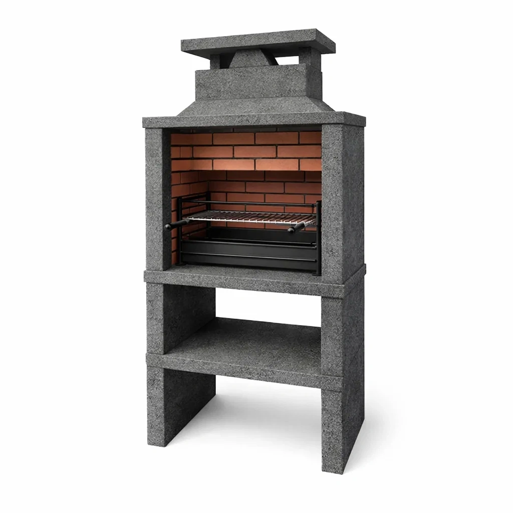 Barbecue da Giardino in Cemento e Mattoni 180x90x65 cm-COZYSERENITYHOME
