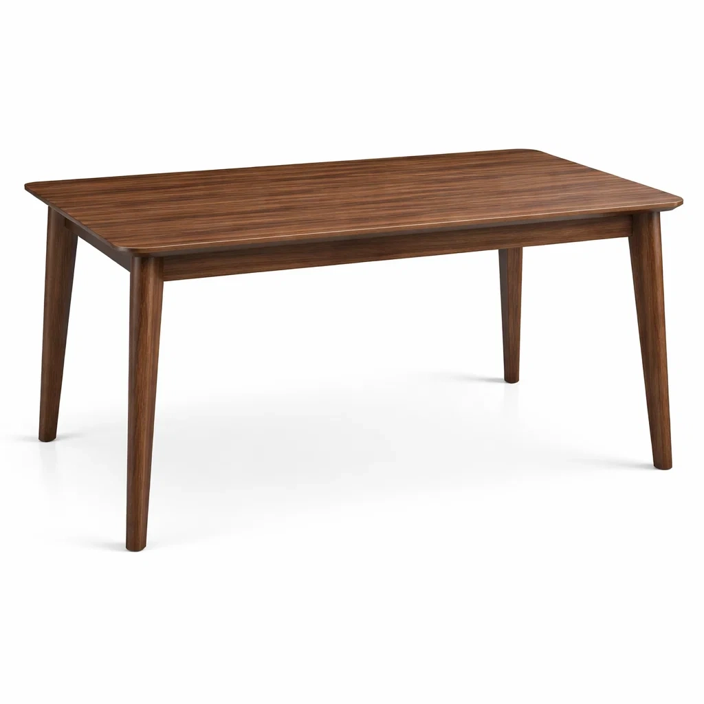 Tavolo da pranzo in legno massello di noce 150x90x75 cm-PURENOOKVIBES