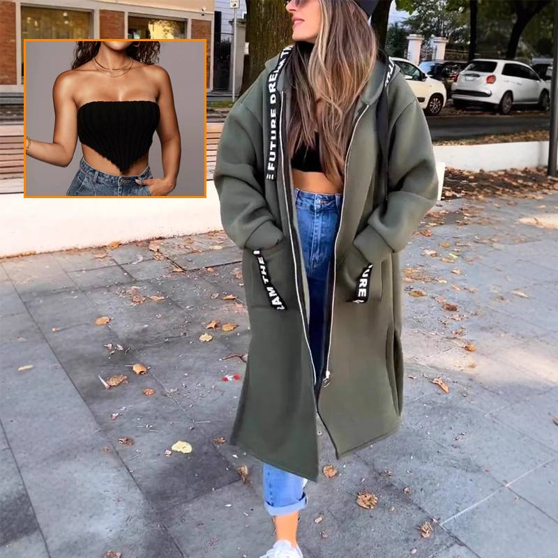 🔥2026 New Arrival Pre-Sale✨ Women's Hooded Long Sweatshirt🍂