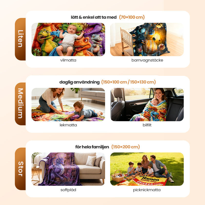 🦖🔥 50% RABATT! Dinosaurie Flanellpläd – Supersöt & Mjuk