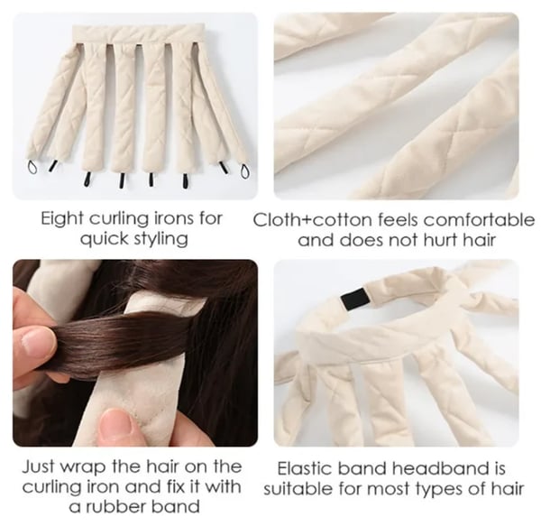 🔥🎁Nyhet 50 % RABATT🔥HET REA💥Sovpannband Värmefri locktång🧑‍🦱🥰