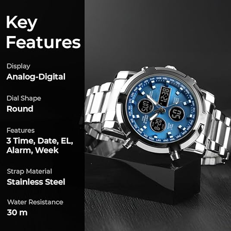 ⌚ 49% RABATT NU! 🪖 Militärklocka för män – Analog-digital display, vattentät och stöttålig 🛡️