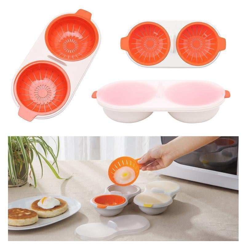🍳Bärbar äggkokare för mikrovågsugn