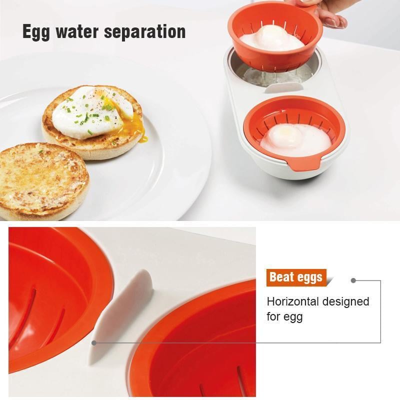 🍳Bärbar äggkokare för mikrovågsugn