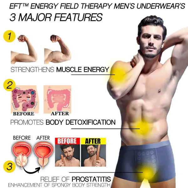 🔥Köp 1 få 3 st🔥Energetisk massage magnetisk terapiunderkläder för män