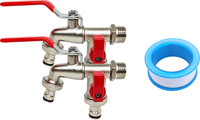 🔥Last Day 50% OFF🔥Universal Stainless Steel Double Outlet Garden Water Faucet