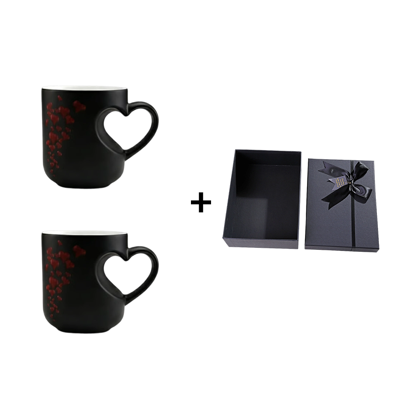 📢📢50% RABATT!!!⏰ Färgskiftande keramikmugg med hjärtformat handtag till alla hjärtans dag 💝✨