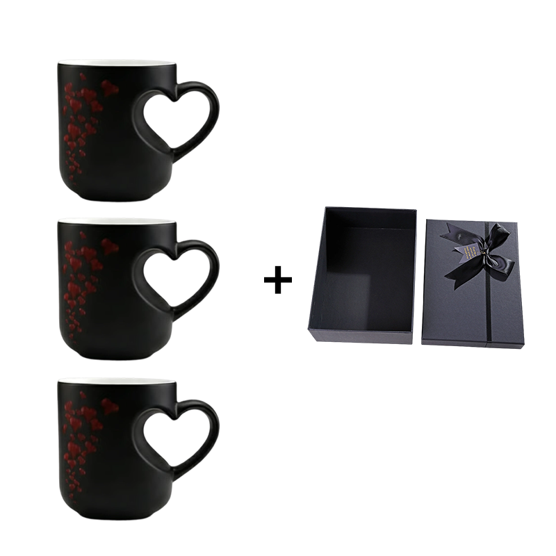 📢📢50% RABATT!!!⏰ Färgskiftande keramikmugg med hjärtformat handtag till alla hjärtans dag 💝✨