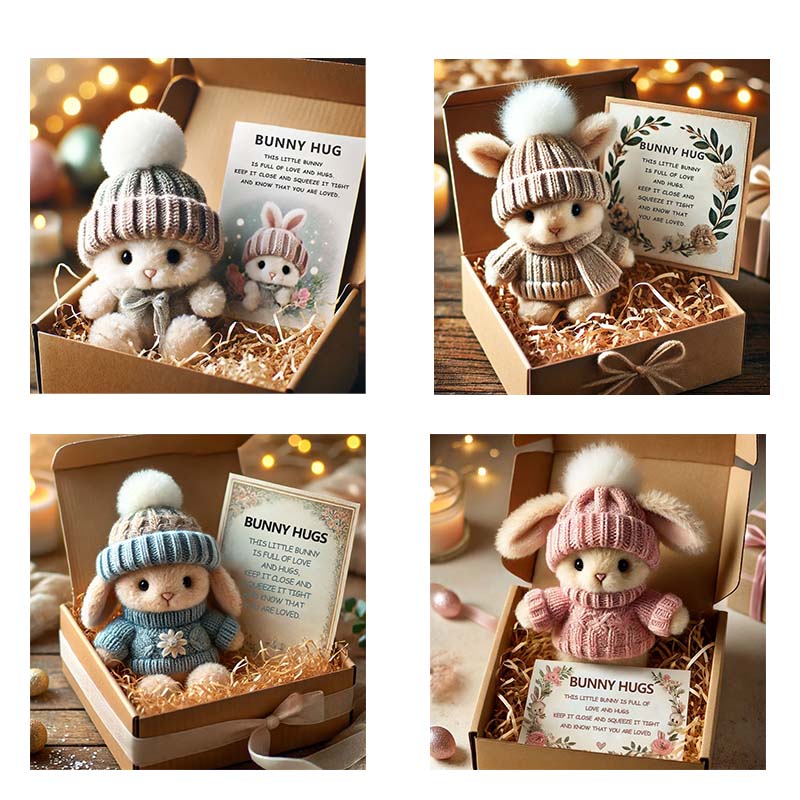 🔥HET REA 50% RABATT🎉 Handgjord🐇Mini Bunny Hug Söt Påskpresent🎁