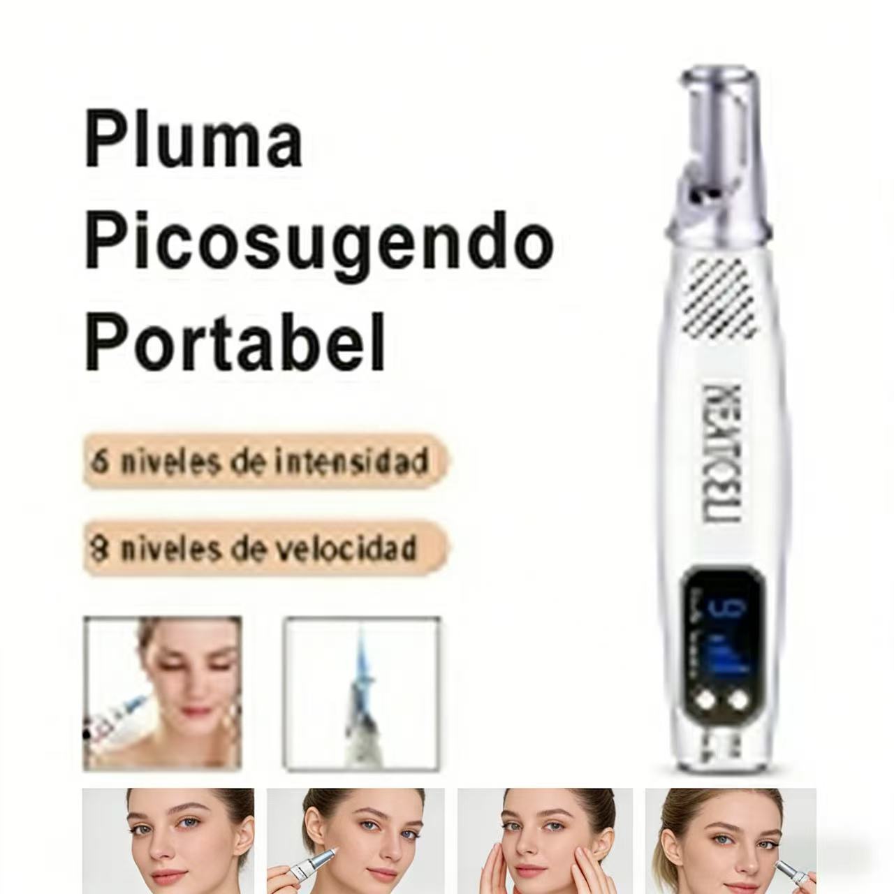 FacialPure Lite LASER, en picosekundlaser med blått ljus som används för att förbättra hudfel och ärr, vitalisera huden och bleka pigmentfläckar.