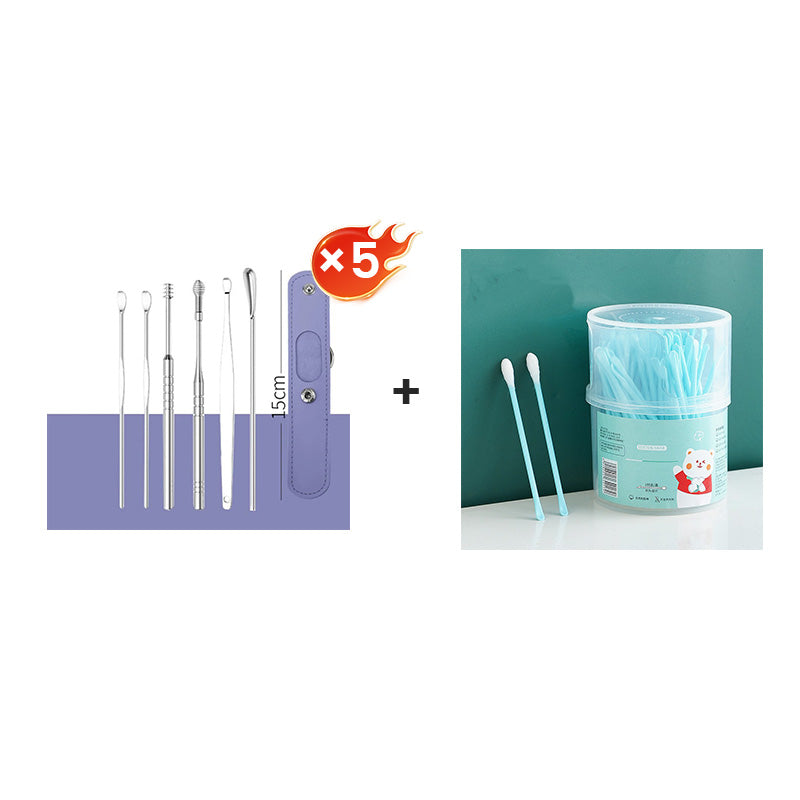📢50% zeitlich begrenzter Rabatt📢Tragbares Edelstahl-Ohrlöpfel 6-Stück-Set - Spiral-Ohrwerkzeug✨