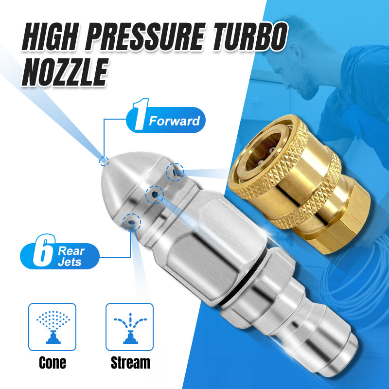 Powerful Pipe Cleaning and Unclogging Nozzle