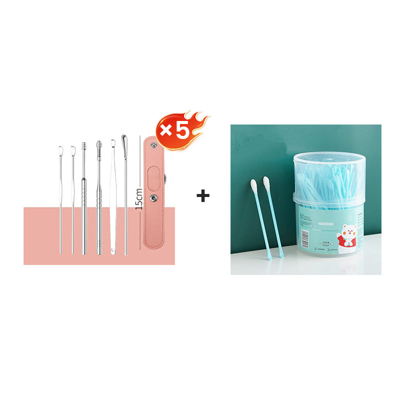 📢50% zeitlich begrenzter Rabatt📢Tragbares Edelstahl-Ohrlöpfel 6-Stück-Set - Spiral-Ohrwerkzeug✨