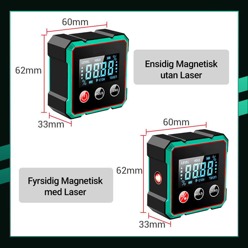 ⏳🔥 Begränsad tid 50% rabatt 📏 Magnetisk digital vinkelmätare med elektronisk lase