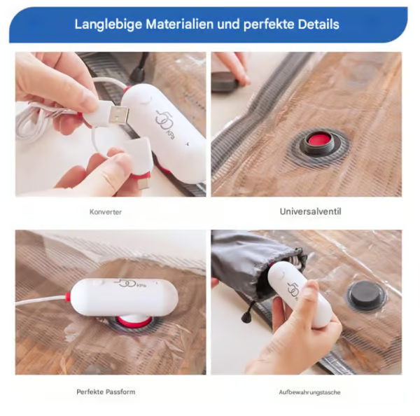 ⏰2026 Ny begränsad tid 50 % rabatt🔥6-pack USB elektriska vakuumkompressionspåsar - spara utrymme och reseljus!