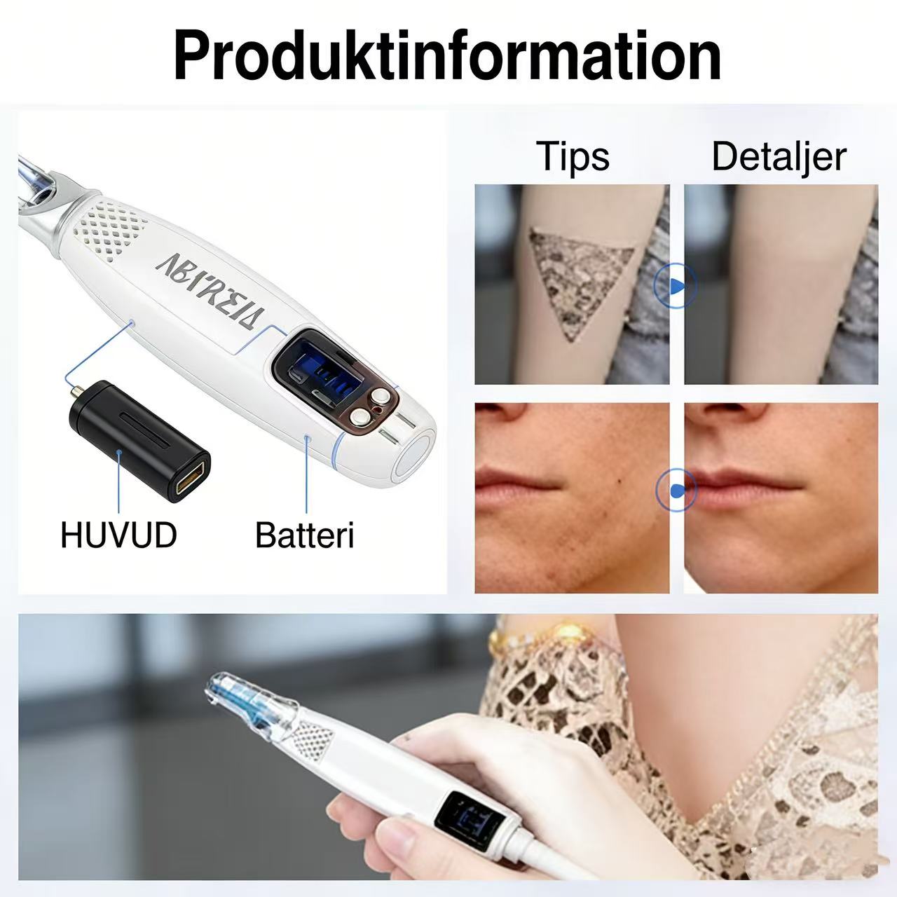 FacialPure Lite LASER, en picosekundlaser med blått ljus som används för att förbättra hudfel och ärr, vitalisera huden och bleka pigmentfläckar.