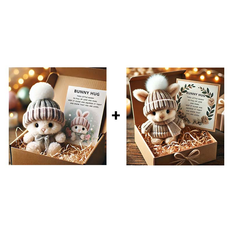 🔥HET REA 50% RABATT🎉 Handgjord🐇Mini Bunny Hug Söt Påskpresent🎁