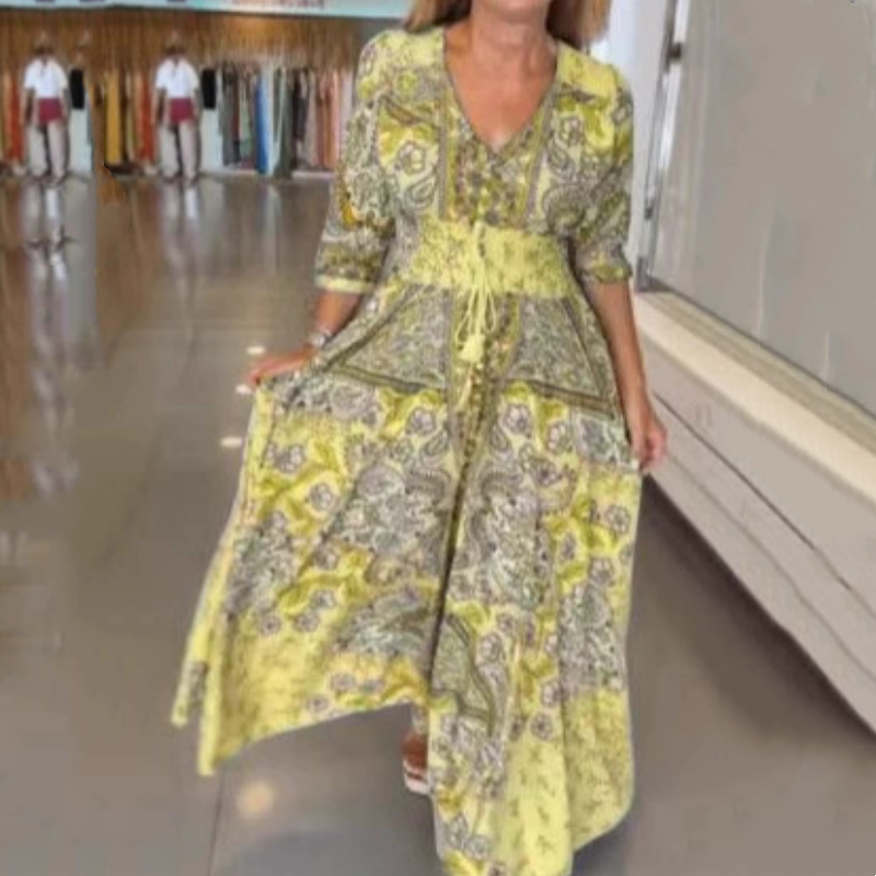 🌸 2026 Vår-Sommar Trend | Elegant blommig maxiklänning | Lös och kvinnlig siluett 💃【-50%】