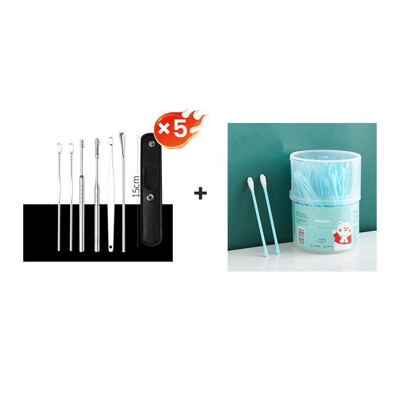 📢50% zeitlich begrenzter Rabatt📢Tragbares Edelstahl-Ohrlöpfel 6-Stück-Set - Spiral-Ohrwerkzeug✨