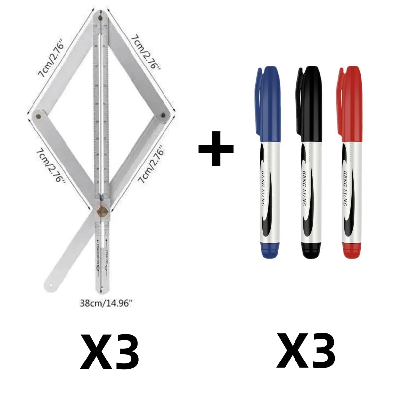 🔥 50% Korting! Multifunctionele Diagonale Liniaal – Precisie voor Houtbewerking
