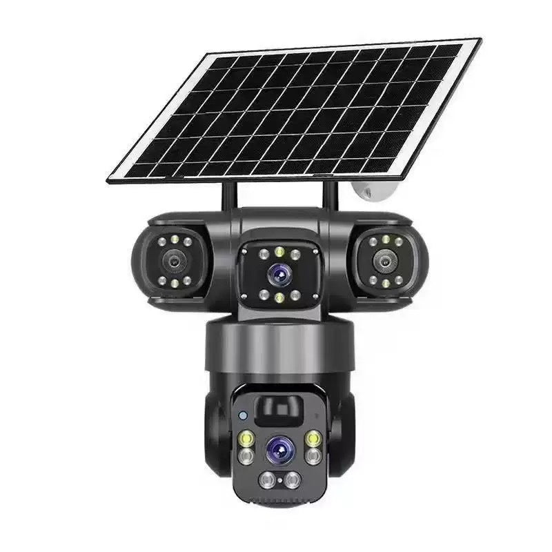 📢📢 55 % RABATT!!! ⏰ Utomhus-Wi-Fi-övervakningskamera 6K 9 MP | 10x zoom, 3 objektiv, 360° PTZ | Vattentät enligt IP66, färgseende i mörker, tvåvägskommunikation, rörelsespårning