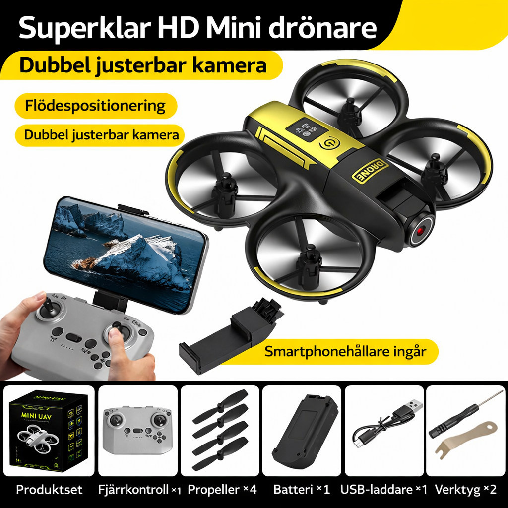 Drone for Kids with Camera and 4.5" Screen Remote – Beginner RC Drone with Brushless Motor, Optical Flow Hover, One-Key Takeoff, 2 Batteries