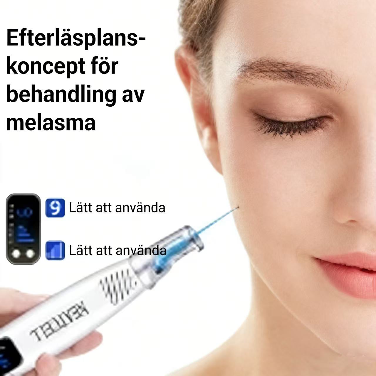 FacialPure Lite LASER, en picosekundlaser med blått ljus som används för att förbättra hudfel och ärr, vitalisera huden och bleka pigmentfläckar.