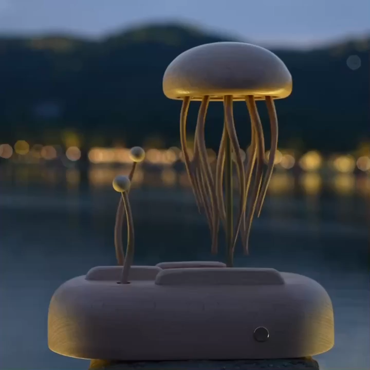 Handcrafted Wooden Jellyfish Automaton V2