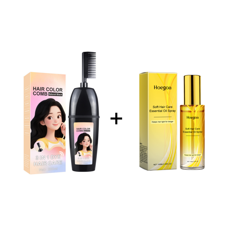 💇‍♀️ 3-i-1 hårfärgskam | Färga, blanda och applicera i ett – Enkel att använda hemma – Köp 2 få 1 gratis
