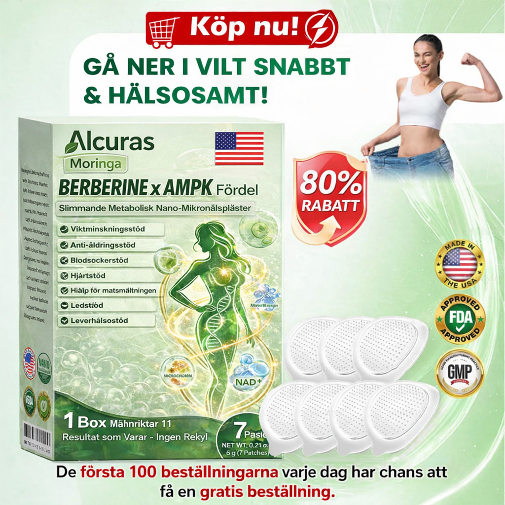 Moringa × Berberine × AMPK 8-Benefit Slimming & Metabolic Nano Microneedle Patch | Daily support for metabolism and heart health