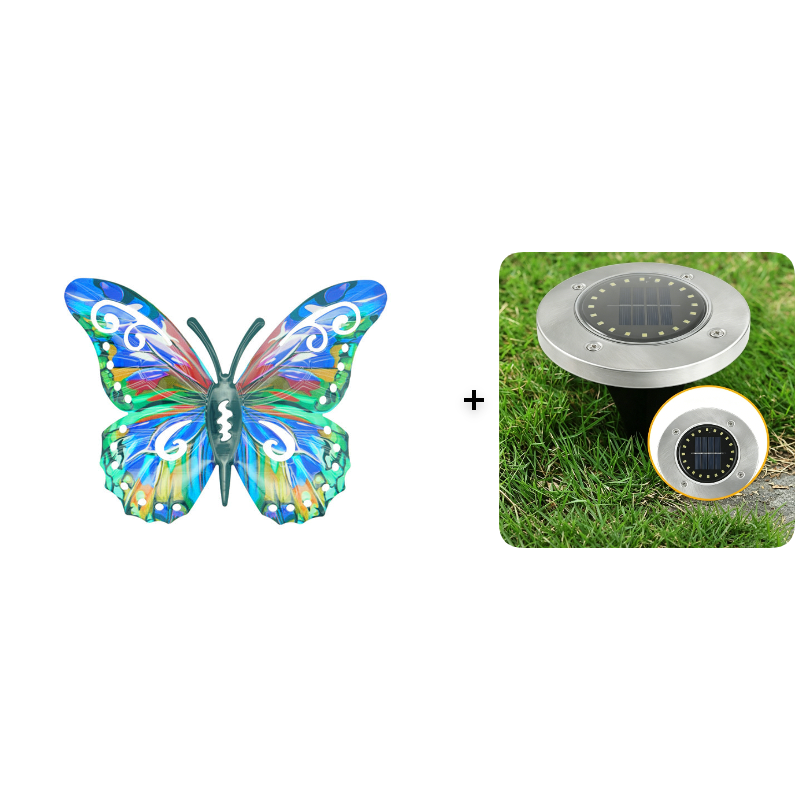 🦋 Väggdekoration i metall i form av en fjäril ✨——🌳 Utomhusdekoration
