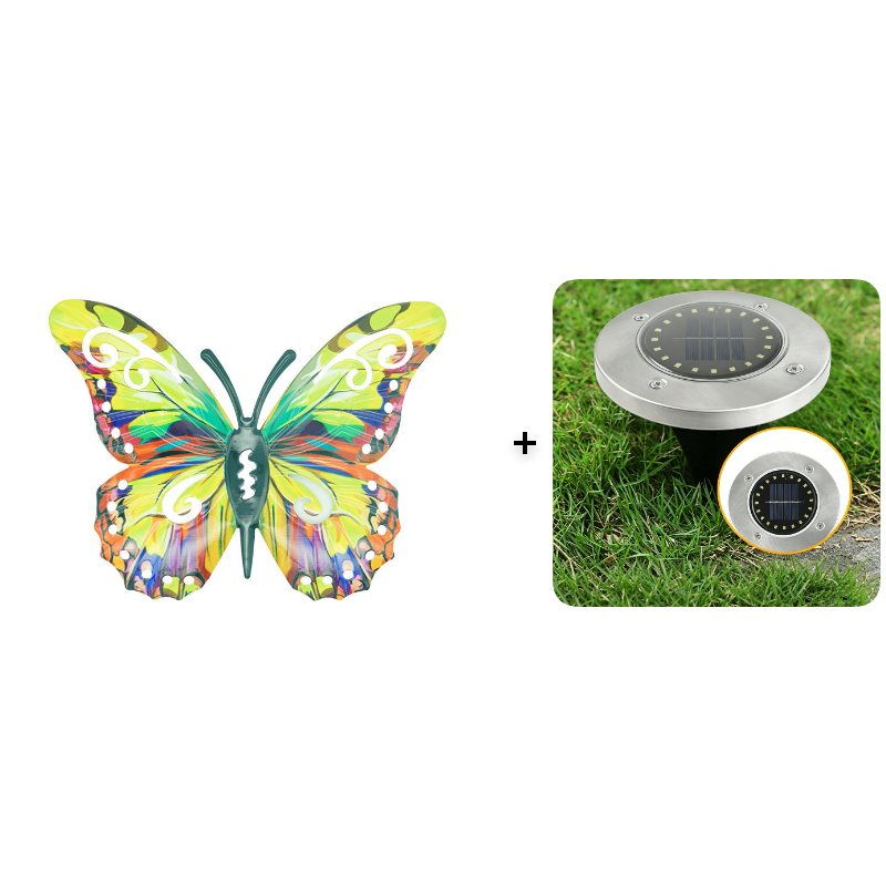 🦋 Väggdekoration i metall i form av en fjäril ✨——🌳 Utomhusdekoration