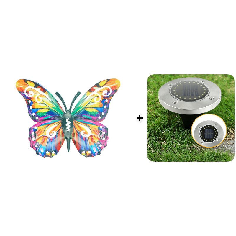 🦋 Väggdekoration i metall i form av en fjäril ✨——🌳 Utomhusdekoration