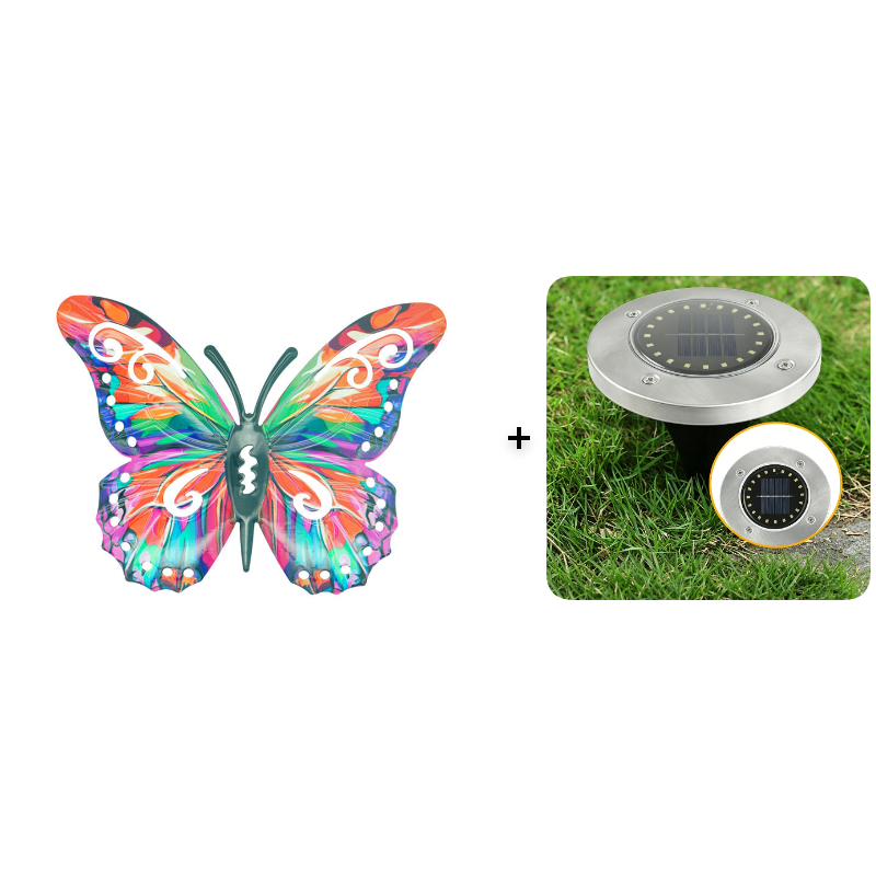 🦋 Väggdekoration i metall i form av en fjäril ✨——🌳 Utomhusdekoration