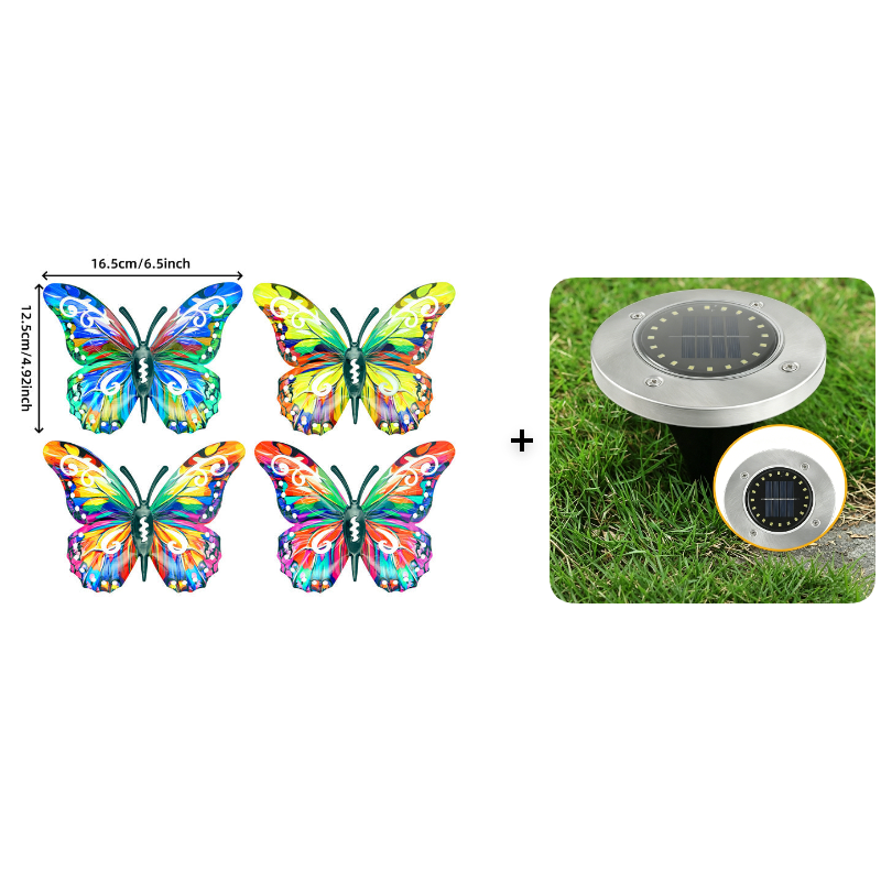 🦋 Väggdekoration i metall i form av en fjäril ✨——🌳 Utomhusdekoration