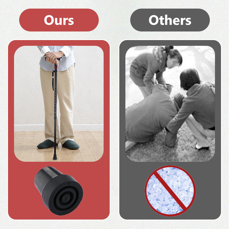 Intelligent promenadkäpp för äldre med LED-ljus