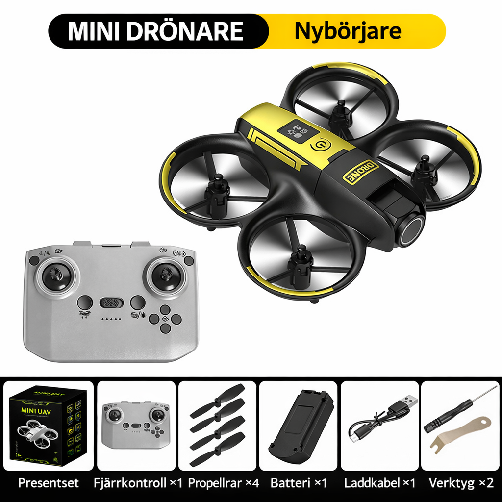 MINI NEO Drönare Quadcopter för pojkar, HD-modellflygplan, fjärrstyrd leksak, present