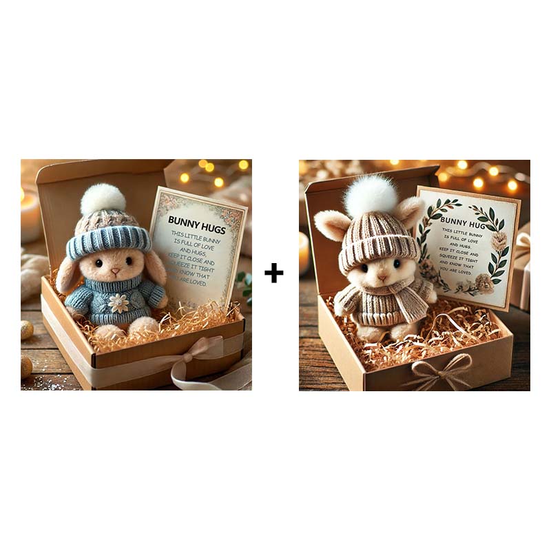 🔥HET REA 50% RABATT🎉 Handgjord🐇Mini Bunny Hug Söt Påskpresent🎁