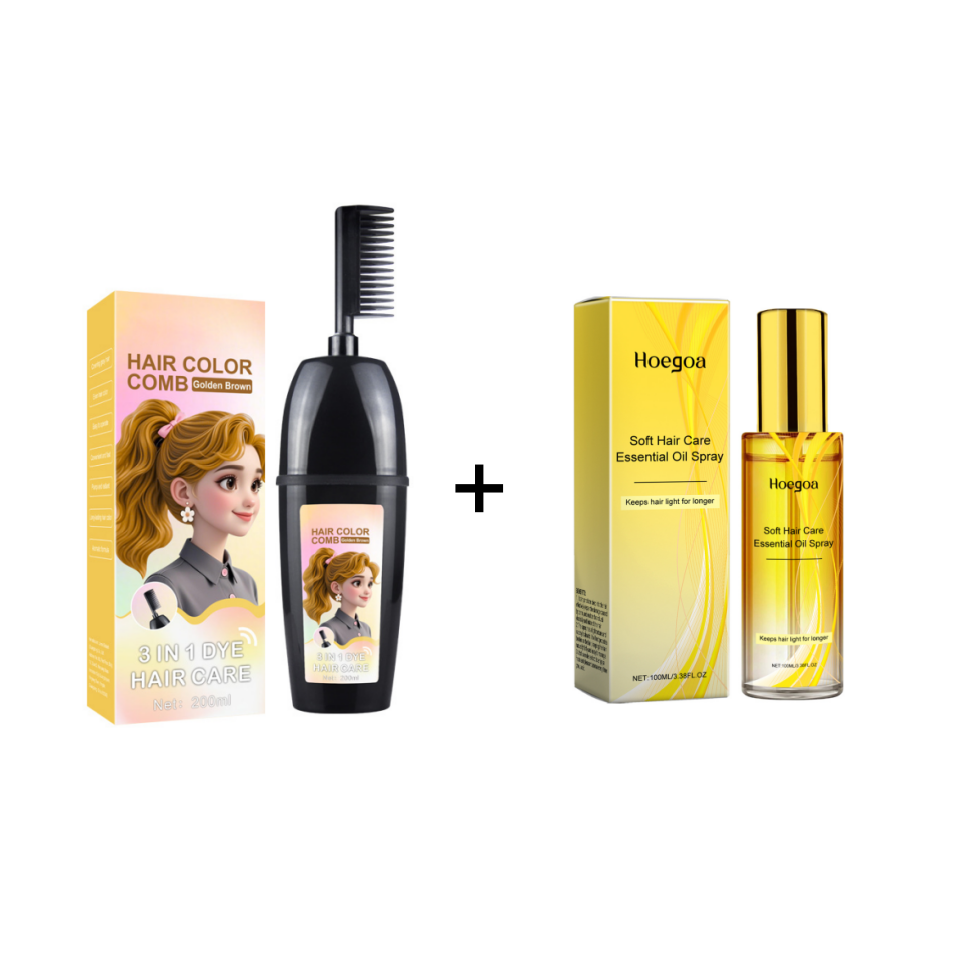 💇‍♀️ 3-i-1 hårfärgskam | Färga, blanda och applicera i ett – Enkel att använda hemma – Köp 2 få 1 gratis
