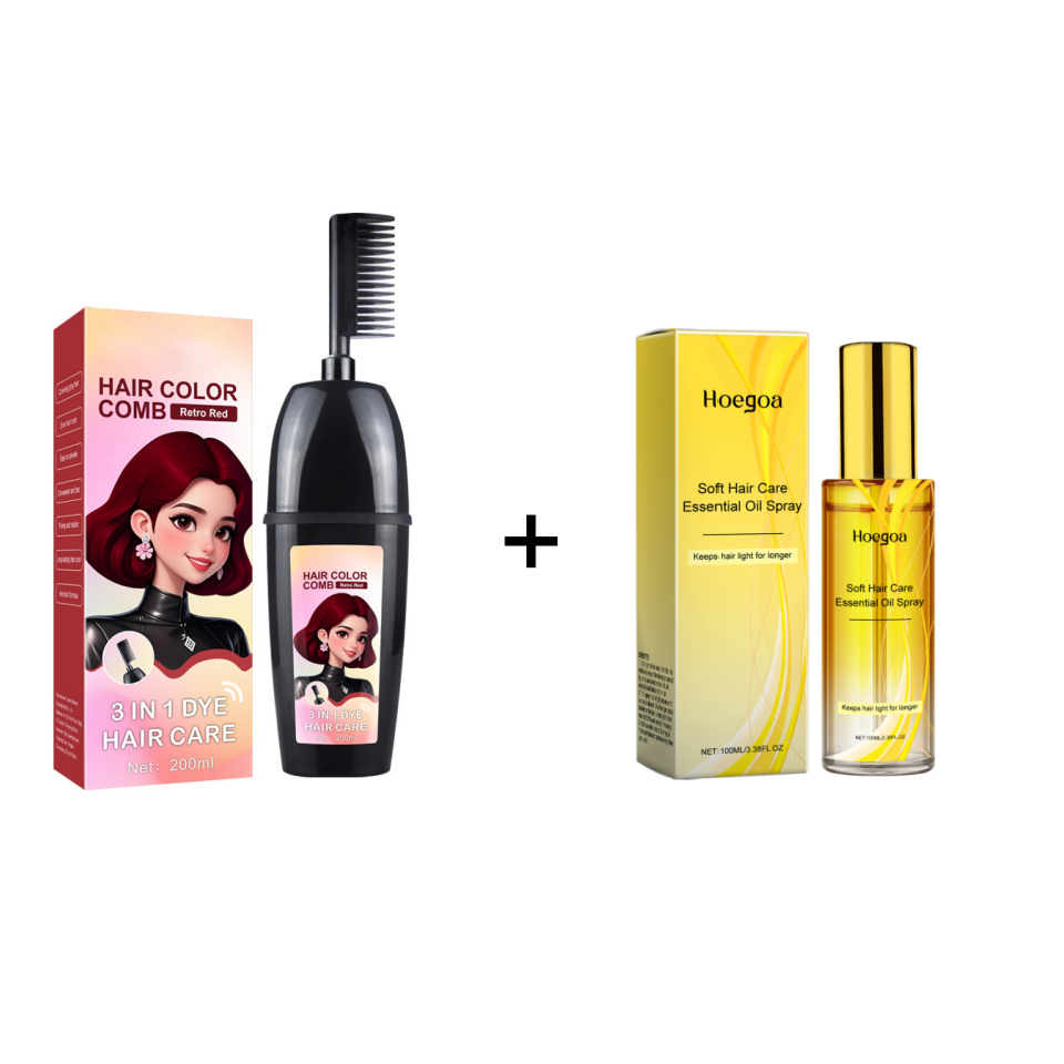 💇‍♀️ 3-i-1 hårfärgskam | Färga, blanda och applicera i ett – Enkel att använda hemma – Köp 2 få 1 gratis