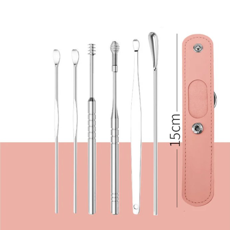 📢50% zeitlich begrenzter Rabatt📢Tragbares Edelstahl-Ohrlöpfel 6-Stück-Set - Spiral-Ohrwerkzeug✨