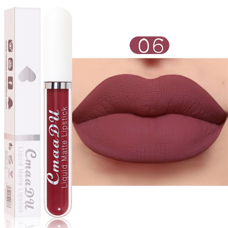 💝 50% RABATT! 💄| 10-pack Matt Vattenfast Läppstiftsset – Vitamin E, Avtryckssäkert & Långvarig Färg För Perfekt Läppar 👄