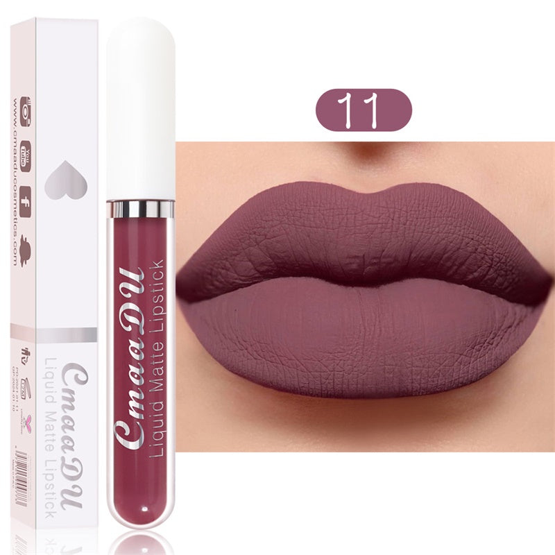 💝 50% RABATT! 💄| 10-pack Matt Vattenfast Läppstiftsset – Vitamin E, Avtryckssäkert & Långvarig Färg För Perfekt Läppar 👄