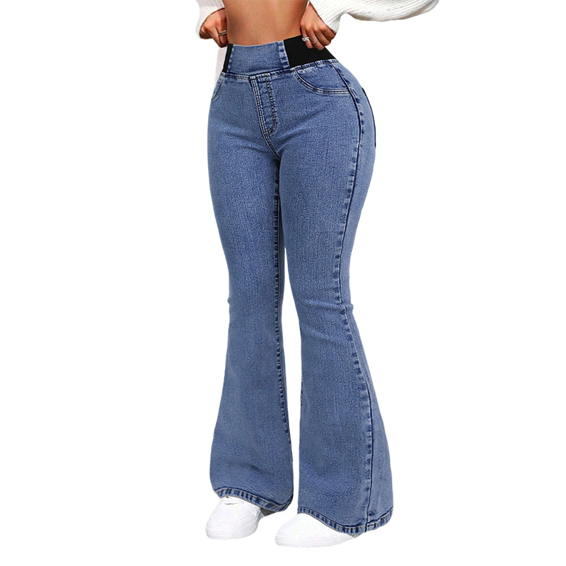 📢📢50% OFF!!⏰Women's High-Waist Stretch Flare Denim Jeans