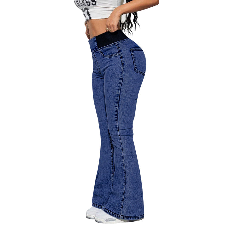 📢📢50% OFF!!⏰Women's High-Waist Stretch Flare Denim Jeans